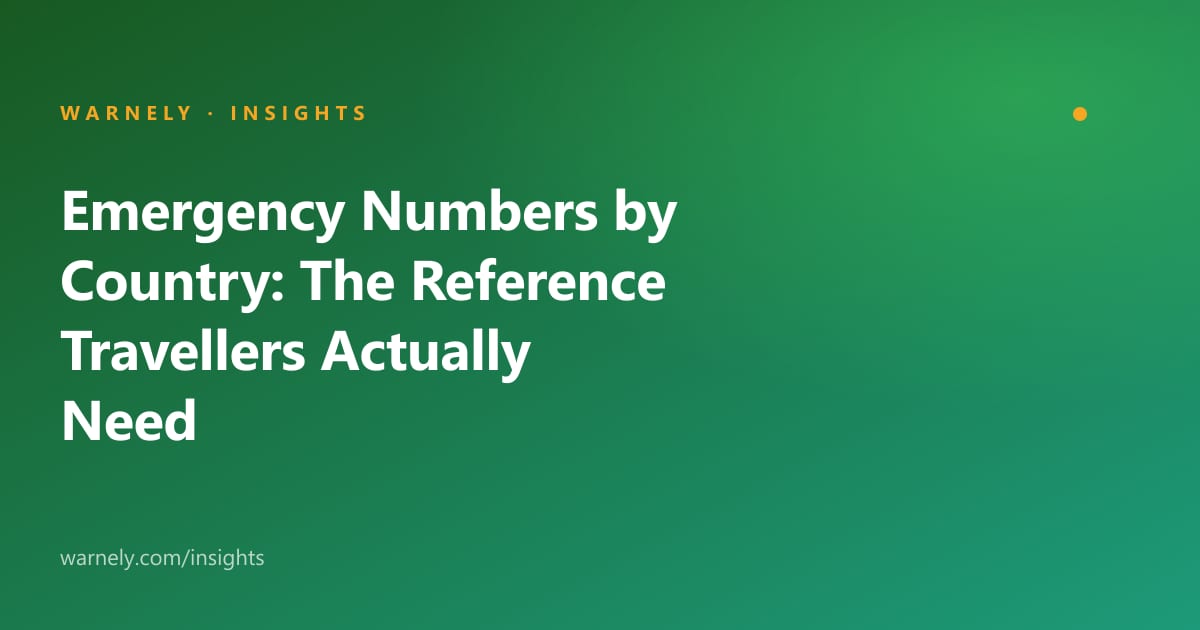 Emergency Numbers by Country: The Reference Travellers Actually Need