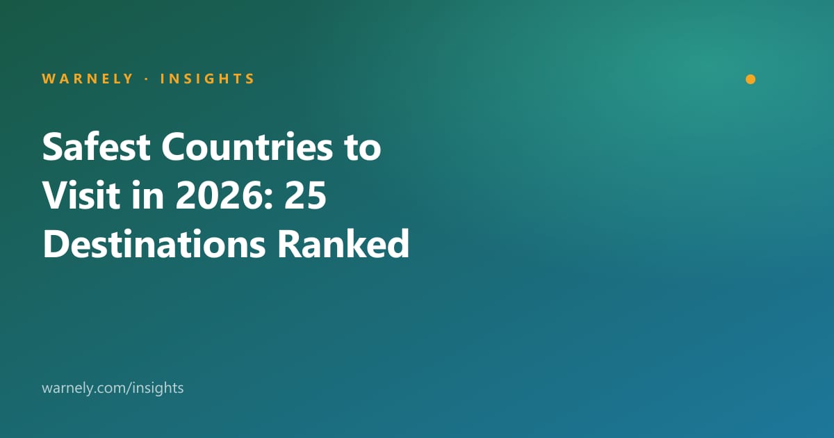 Safest Countries to Visit in 2026: 25 Destinations Ranked